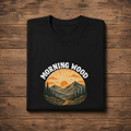 Morning Wood Tee — Vintage Mountain Sunrise Graphic T-Shirt
