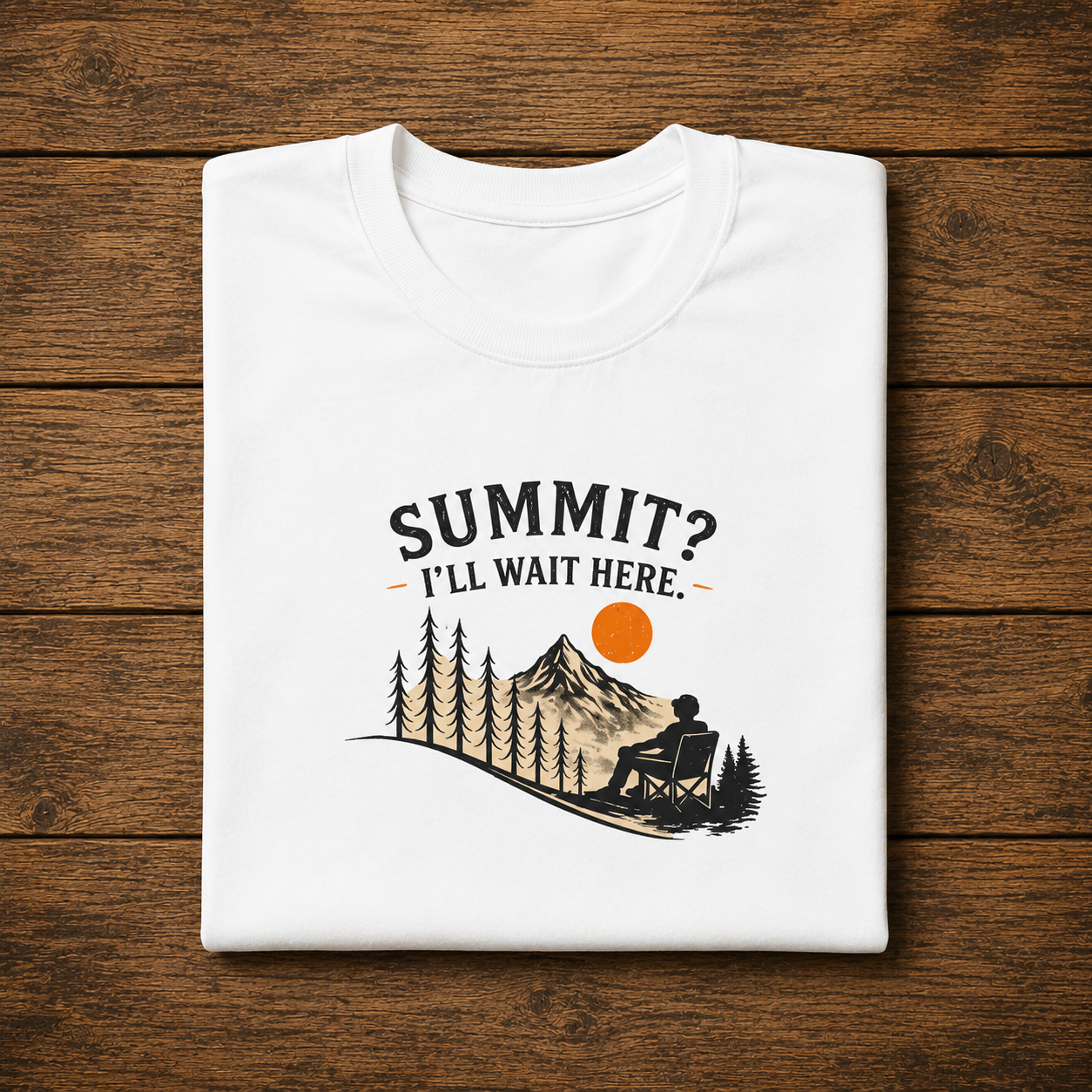 Summit? I'll Wait Here. - Outdoor Camping T-Shirt
