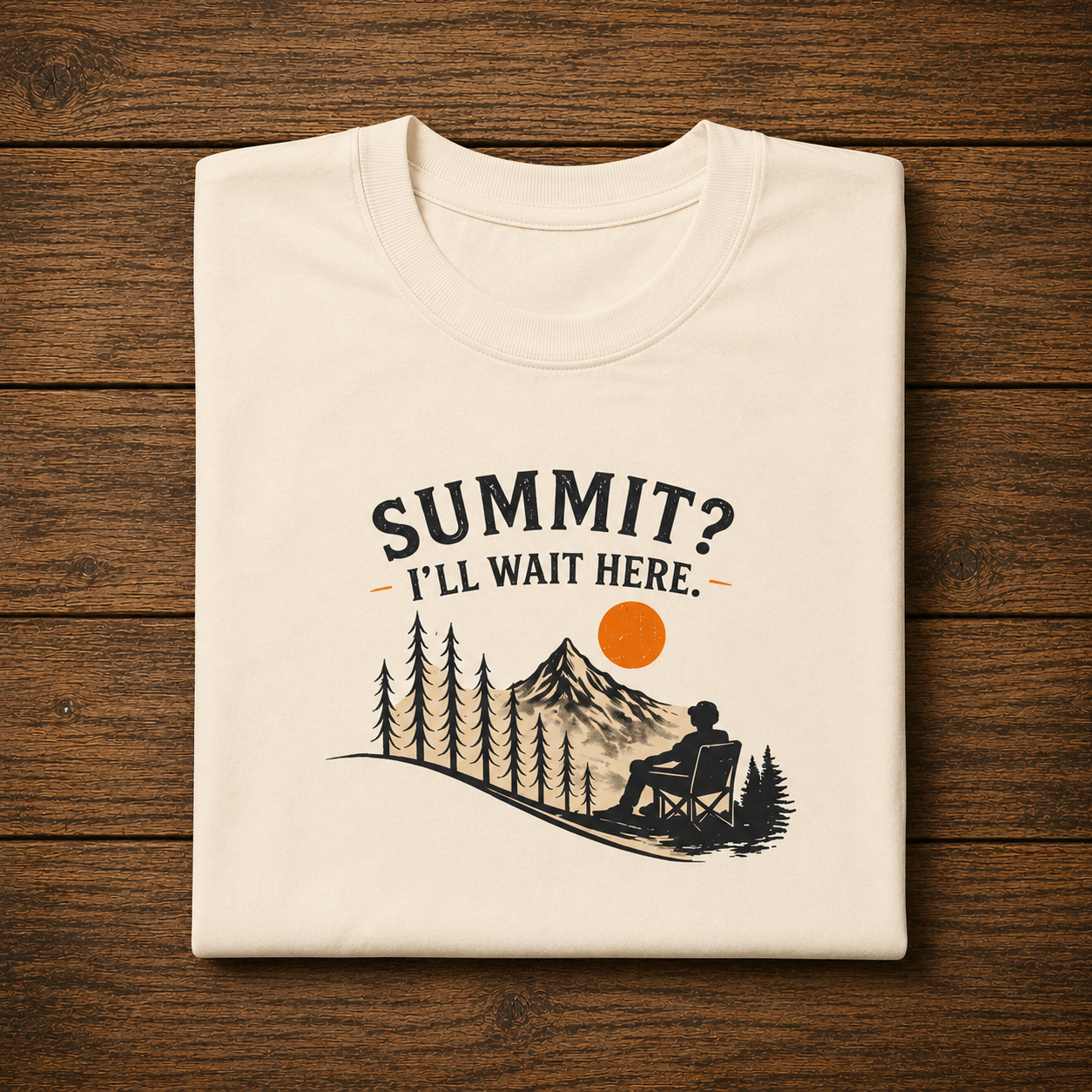 Summit? I'll Wait Here. - Outdoor Camping T-Shirt