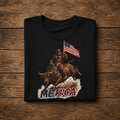 Patriotic Bigfoot Riding Bull ‘Merica Tee