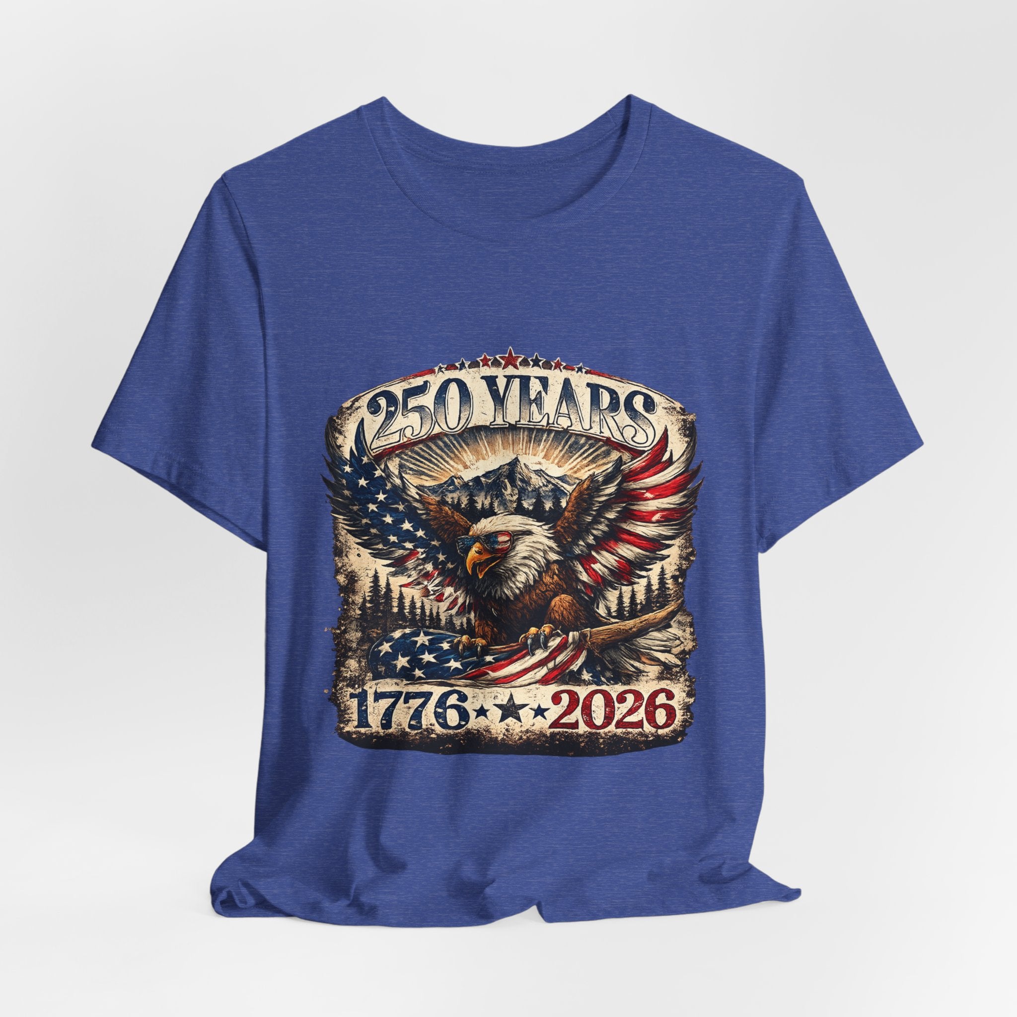 250 Years 1776–2026 Eagle T-Shirt — Patriotic Fourth of July Anniversary Tee
